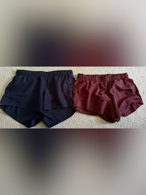 Athletic Works Women's Athletic Shorts — Navy and Burgundy